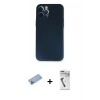 MARSİLYAN™- iPhone 12 Pro Kılıf Yadigar Yansıma Serisi - Şeffaf Uv Polymer Nano Ekran Koruyucu + Shine Kamera Lens Koruma Cam - MI