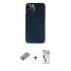 MARSİLYAN™- iPhone 12 Pro Kılıf Yadigar Yansıma Serisi - Şeffaf Uv Polymer Nano Ekran Koruyucu + Shine Kamera Lens Koruma Cam - GI