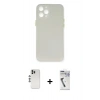 MARSİLYAN™- iPhone 12 Pro Kılıf Yadigar Yansıma Serisi - Şeffaf Uv Polymer Nano Ekran Koruyucu + Shine Kamera Lens - GS