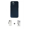 MARSİLYAN™- iPhone 12 Pro Kılıf Yadigar Yansıma Serisi - Şeffaf Uv Polymer Nano Ekran Koruyucu + Shine Kamera Lens - GS