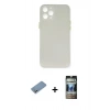 MARSİLYAN™- iPhone 12 Pro Kılıf Yadigar Yansıma Serisi - Siyah 34D Hayalet Izgaralı Cam + Shine Kamera Lens Koruma Cam - GS