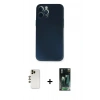 MARSİLYAN™- iPhone 12 Pro Kılıf Yadigar Yansıma Serisi - Siyah 360 Mat Full Body Arka Koruyucu + Shine Kamera Lens - GD