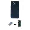 MARSİLYAN™- iPhone 12 Pro Kılıf Yadigar Yansıma Serisi - Siyah 360 Mat Full Body Arka Koruyucu + Metal Kamera Lens Koruma Cam - GS