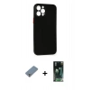 MARSİLYAN™- iPhone 12 Pro Kılıf Yadigar Yansıma Serisi - Siyah 360 Mat Full Body Arka Koruyucu + Metal Kamera Lens Koruma Cam - GS