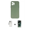 MARSİLYAN™- iPhone 12 Pro Kılıf Yadigar Yansıma Serisi - Siyah 360 Mat Full Body Arka Koruyucu + Shine Kamera Lens - GS
