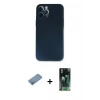 MARSİLYAN™- iPhone 12 Pro Kılıf Yadigar Yansıma Serisi - Siyah 360 Mat Full Body Arka Koruyucu + Shine Kamera Lens Koruma Cam - GS