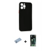 MARSİLYAN™- iPhone 12 Pro Kılıf Yadigar Yansıma Serisi - Siyah 360 Mat Full Body Arka Koruyucu + Shine Kamera Lens Koruma Cam - MI