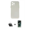 MARSİLYAN™- iPhone 12 Pro Kılıf Yadigar Yansıma Serisi - Siyah 360 Mat Full Body Arka Koruyucu + Kamera Lens Koruma Cam - SF