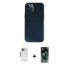MARSİLYAN™- iPhone 12 Pro Kılıf Yadigar Yansıma Serisi - Siyah 360 Mat Full Body Arka Koruyucu + Shine Kamera Lens - GS