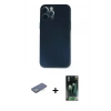 MARSİLYAN™- iPhone 12 Pro Kılıf Yadigar Yansıma Serisi - Siyah 360 Mat Full Body Arka Koruyucu + Renkli Kamera Lens Koruma Cam - YL