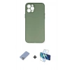 MARSİLYAN™- iPhone 12 Pro Kılıf Yadigar Yansıma Serisi - Siyah 3D Antistatik Seramik Nano Ekran Koruyucu + Metal Kamera Lens Koruma Cam - KUYL