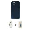 MARSİLYAN™- iPhone 12 Pro Kılıf Yadigar Yansıma Serisi - Siyah 6D Mat Seramik Hayalet Nano Ekran Koruyucu + Shine Kamera Lens - GD