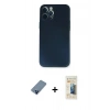 MARSİLYAN™- iPhone 12 Pro Kılıf Yadigar Yansıma Serisi - Siyah 6D Mat Seramik Hayalet Nano Ekran Koruyucu + Metal Kamera Lens Koruma Cam - MI