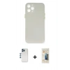 MARSİLYAN™- iPhone 12 Pro Kılıf Yadigar Yansıma Serisi - Siyah 6D Mat Seramik Hayalet Nano Ekran Koruyucu + Shine Kamera Lens - MI