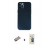 MARSİLYAN™- iPhone 12 Pro Kılıf Yadigar Yansıma Serisi - Siyah 6D Mat Seramik Hayalet Nano Ekran Koruyucu + Shine Kamera Lens Koruma Cam - SABE