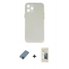 MARSİLYAN™- iPhone 12 Pro Kılıf Yadigar Yansıma Serisi - Siyah 6D Mat Seramik Hayalet Nano Ekran Koruyucu + Metal Kamera Lens Koruma Cam - MI