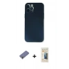 MARSİLYAN™- iPhone 12 Pro Kılıf Yadigar Yansıma Serisi - Siyah 6D Mat Seramik Hayalet Nano Ekran Koruyucu + Metal Kamera Lens Koruma Cam - GD