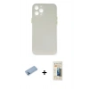 MARSİLYAN™- iPhone 12 Pro Kılıf Yadigar Yansıma Serisi - Siyah 6D Mat Seramik Hayalet Nano Ekran Koruyucu + Shine Kamera Lens Koruma Cam - MI