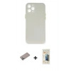 MARSİLYAN™- iPhone 12 Pro Kılıf Yadigar Yansıma Serisi - Siyah 6D Mat Seramik Hayalet Nano Ekran Koruyucu + Shine Kamera Lens Koruma Cam - SABE