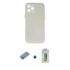 MARSİLYAN™- iPhone 12 Pro Kılıf Yadigar Yansıma Serisi - Siyah Polymer Nano Ekran Koruyucu + Shine Kamera Lens Koruma Cam - PE