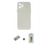 MARSİLYAN™- iPhone 12 Pro Kılıf Yadigar Yansıma Serisi - Siyah Polymer Nano Ekran Koruyucu + Shine Kamera Lens Koruma Cam - SABE