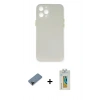 MARSİLYAN™- iPhone 12 Pro Kılıf Yadigar Yansıma Serisi - Siyah Polymer Nano Ekran Koruyucu + Shine Kamera Lens Koruma Cam - SH