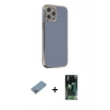 MARSİLYAN™- iPhone 12 Pro Kılıf Yankı Serisi - Şeffaf 360 Full Body Arka Koruyucu + Shine Kamera Lens Koruma Cam - GI