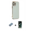 MARSİLYAN™- iPhone 12 Pro Kılıf Yankı Serisi - Şeffaf 360 Full Body Arka Koruyucu + Shine Kamera Lens Koruma Cam - GI