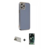 MARSİLYAN™- iPhone 12 Pro Kılıf Yankı Serisi - Şeffaf 360 Full Body Arka Koruyucu + Rainbow Kamera Lens Koruma Cam - GD