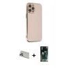 MARSİLYAN™- iPhone 12 Pro Kılıf Yankı Serisi - Şeffaf 360 Full Body Arka Koruyucu + Rainbow Kamera Lens Koruma Cam - GD