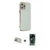 MARSİLYAN™- iPhone 12 Pro Kılıf Yankı Serisi - Şeffaf 360 Full Body Arka Koruyucu + Rainbow Kamera Lens Koruma Cam - GD