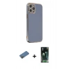 MARSİLYAN™- iPhone 12 Pro Kılıf Yankı Serisi - Şeffaf 360 Full Body Arka Koruyucu + Shine Kamera Lens Koruma Cam - GD