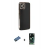 MARSİLYAN™- iPhone 12 Pro Kılıf Yankı Serisi - Şeffaf 360 Full Body Arka Koruyucu + Shine Kamera Lens Koruma Cam - GD