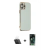 MARSİLYAN™- iPhone 12 Pro Kılıf Yankı Serisi - Şeffaf 360 Full Body Arka Koruyucu + Kamera Lens Koruma Cam - SF