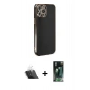 MARSİLYAN™- iPhone 12 Pro Kılıf Yankı Serisi - Şeffaf 360 Full Body Arka Koruyucu + Kamera Lens Koruma Cam - SF