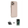 MARSİLYAN™- iPhone 12 Pro Kılıf Yankı Serisi - Şeffaf 360 Full Body Arka Koruyucu + Kamera Lens Koruma Cam - SF