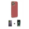MARSİLYAN™- iPhone 12 Pro Kılıf Yankı Serisi - Şeffaf 360 Full Body Arka Koruyucu + Neon Fosforlu Kamera Lens - YL