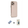 MARSİLYAN™- iPhone 12 Pro Kılıf Yankı Serisi - Siyah 6D Mat Seramik Hayalet Nano Ekran Koruyucu + Metal Kamera Lens Koruma Cam - KUYL