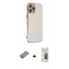 MARSİLYAN™- iPhone 12 Pro Kılıf Yankı Serisi - Siyah 6D Mat Seramik Hayalet Nano Ekran Koruyucu + Shine Kamera Lens Koruma Cam - PE