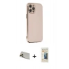 MARSİLYAN™- iPhone 12 Pro Kılıf Yankı Serisi - Siyah 6D Mat Seramik Hayalet Nano Ekran Koruyucu + Rainbow Kamera Lens Koruma Cam - GD