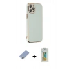 MARSİLYAN™- iPhone 12 Pro Kılıf Yankı Serisi - Siyah Polymer Nano Ekran Koruyucu + Metal Kamera Lens Koruma Cam - KUYL