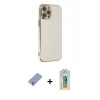 MARSİLYAN™- iPhone 12 Pro Kılıf Yankı Serisi - Siyah Polymer Nano Ekran Koruyucu + Metal Kamera Lens Koruma Cam - KUYL