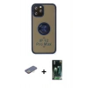 MARSİLYAN™- iPhone 12 Pro Kılıf Yörünge Çizgi - Şeffaf 360 Full Body Arka Koruyucu + Renkli Kamera Lens Koruma Cam - SI