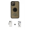 MARSİLYAN™- iPhone 12 Pro Kılıf Yörünge Çizgi - Şeffaf Uv Polymer Nano Ekran Koruyucu + Shine Kamera Lens - GS