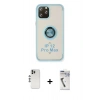 MARSİLYAN™- iPhone 12 Pro Kılıf Yörünge Çizgi - Şeffaf Uv Polymer Nano Ekran Koruyucu + Shine Kamera Lens - GS