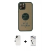 MARSİLYAN™- iPhone 12 Pro Kılıf Yörünge Çizgi - Şeffaf Uv Polymer Nano Ekran Koruyucu + Shine Kamera Lens - GS