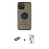 MARSİLYAN™- iPhone 12 Pro Kılıf Yörünge Çizgi - Şeffaf Uv Polymer Nano Ekran Koruyucu + Renkli Kamera Lens Koruma Cam - MI