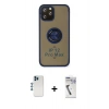 MARSİLYAN™- iPhone 12 Pro Kılıf Yörünge Çizgi - Şeffaf Uv Polymer Nano Ekran Koruyucu + Shine Kamera Lens - MI