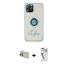 MARSİLYAN™- iPhone 12 Pro Kılıf Yörünge Çizgi - Şeffaf Uv Polymer Nano Ekran Koruyucu + Rainbow Kamera Lens Koruma Cam - GD