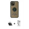 MARSİLYAN™- iPhone 12 Pro Kılıf Yörünge Çizgi - Şeffaf Uv Polymer Nano Ekran Koruyucu + Şeffaf Kamera Lens Koruma Cam